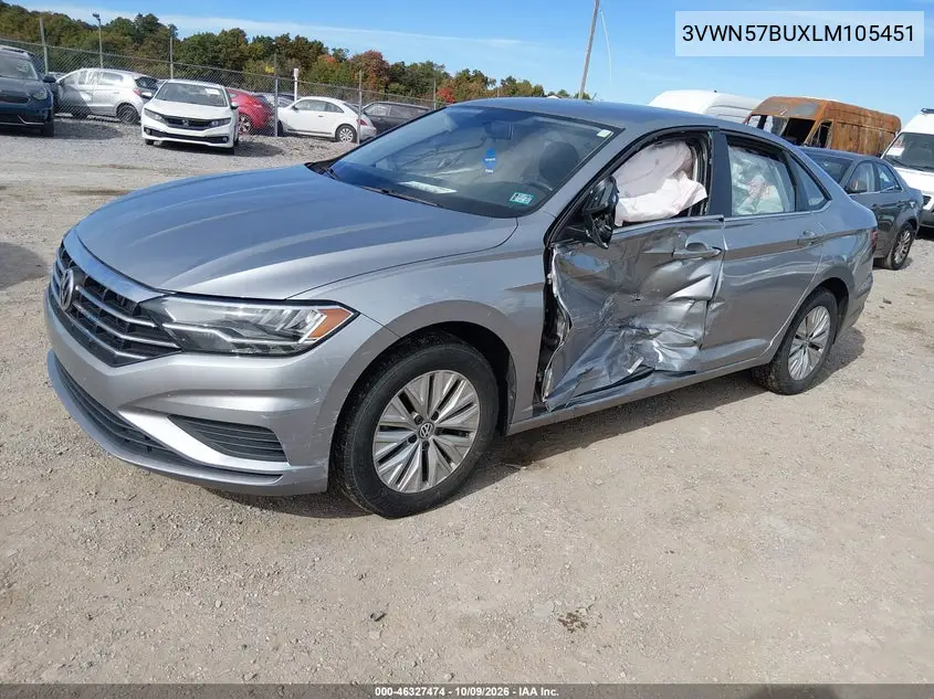 2020 VOLKSWAGEN JETTA VIN 3VWN57BUXLM105451 — фото 2