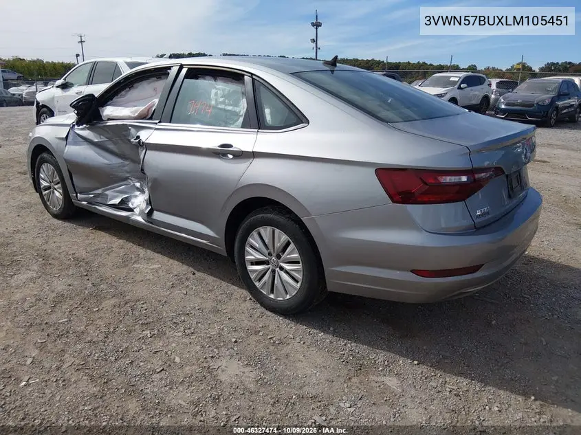2020 VOLKSWAGEN JETTA VIN 3VWN57BUXLM105451 — фото 3