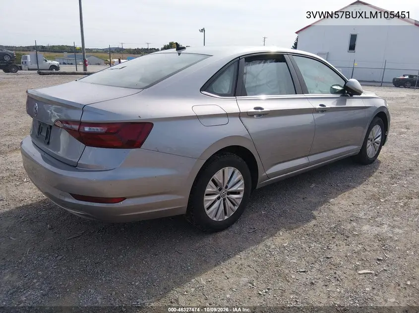 2020 VOLKSWAGEN JETTA VIN 3VWN57BUXLM105451 — фото 4