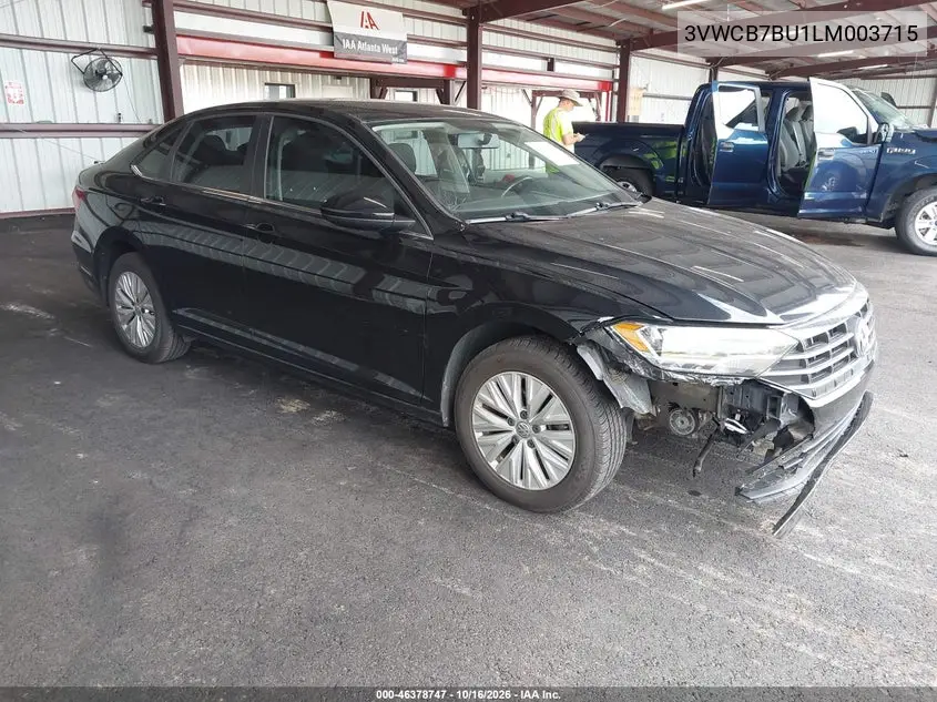 VOLKSWAGEN JETTA 2020, VIN 3VWCB7BU1LM003715