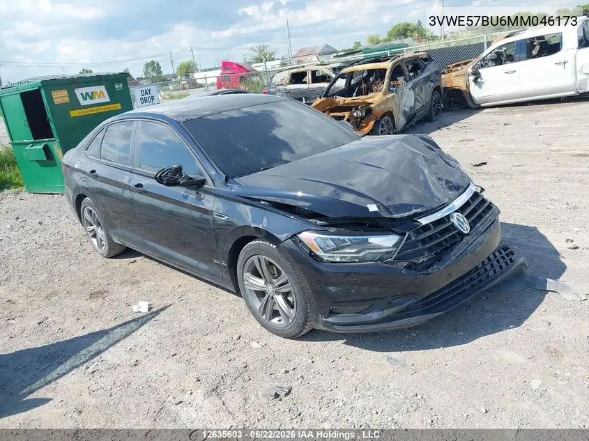 VOLKSWAGEN JETTA 2021, VIN 3VWE57BU6MM046173