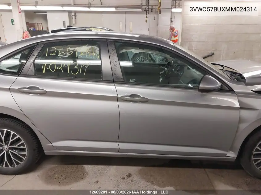 2021 VOLKSWAGEN JETTA VIN 3VWC57BUXMM024314 — фото 14