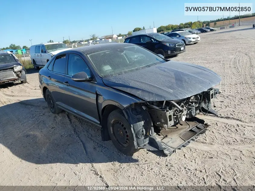VOLKSWAGEN JETTA 2021, VIN 3VWG57BU7MM052850