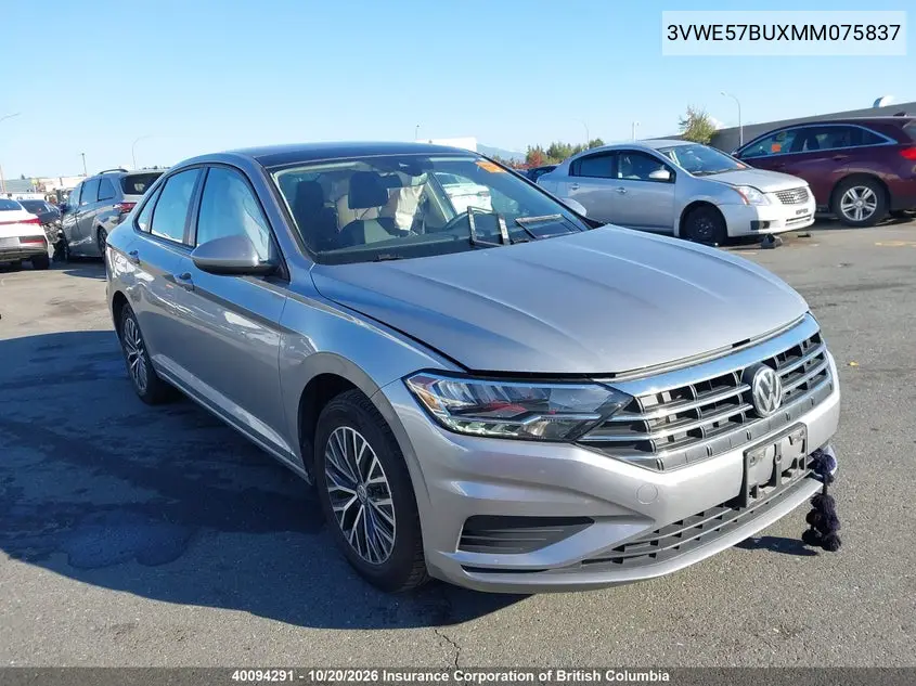VOLKSWAGEN JETTA 2021, VIN 3VWE57BUXMM075837