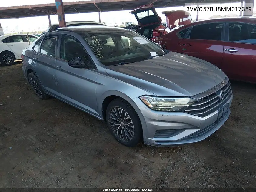 VOLKSWAGEN JETTA 2021, VIN 3VWC57BU8MM017359