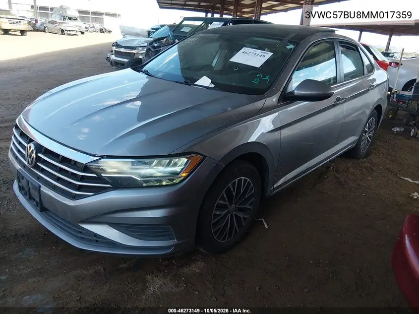 2021 VOLKSWAGEN JETTA VIN 3VWC57BU8MM017359 — фото 2