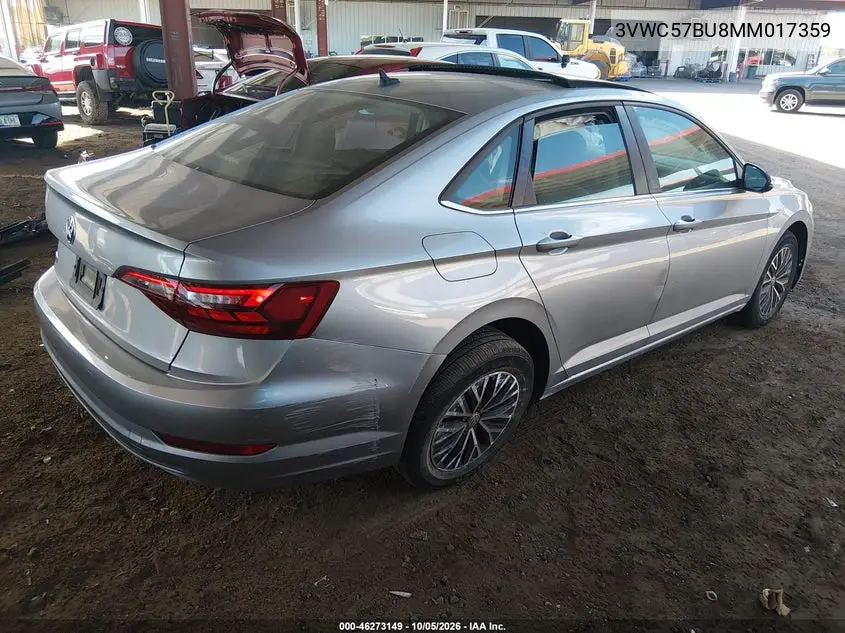 2021 VOLKSWAGEN JETTA VIN 3VWC57BU8MM017359 — фото 4