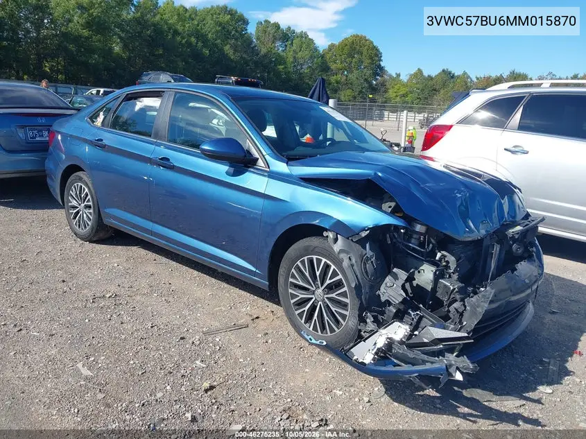 VOLKSWAGEN JETTA 2021, VIN 3VWC57BU6MM015870