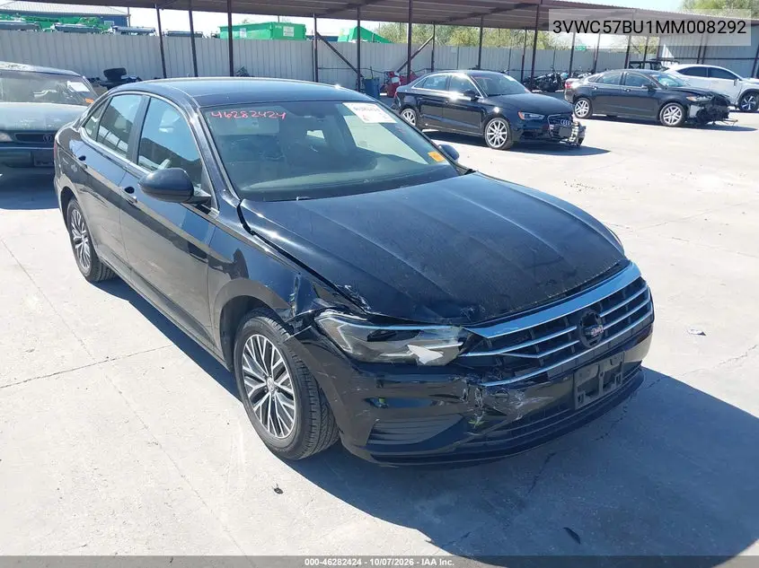 VOLKSWAGEN JETTA 2021, VIN 3VWC57BU1MM008292