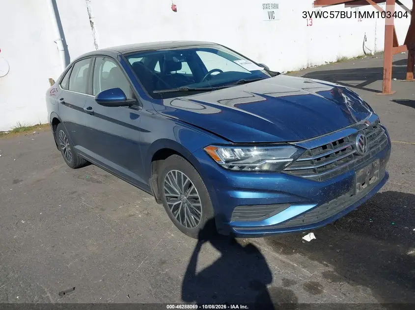 VOLKSWAGEN JETTA 2021, VIN 3VWC57BU1MM103404