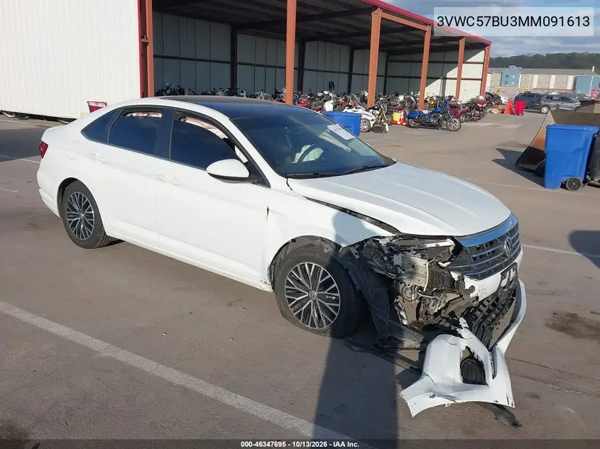 VOLKSWAGEN JETTA 2021, VIN 3VWC57BU3MM091613