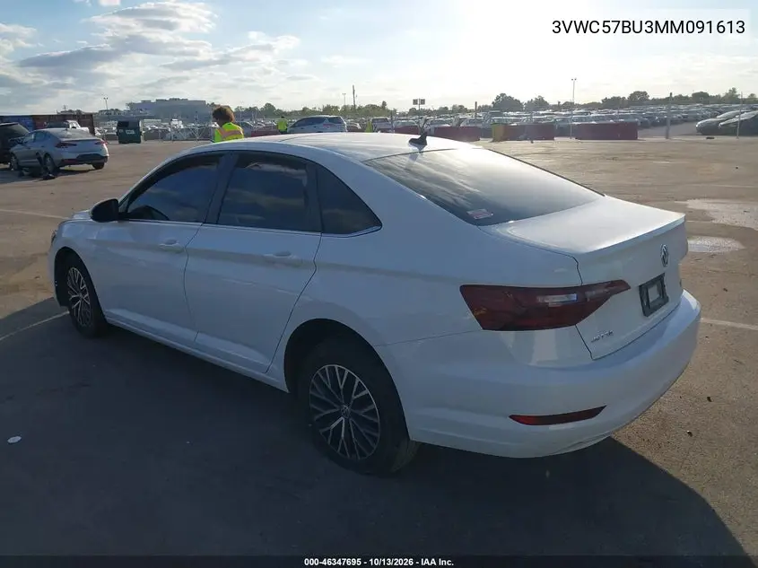 2021 VOLKSWAGEN JETTA VIN 3VWC57BU3MM091613 — фото 3