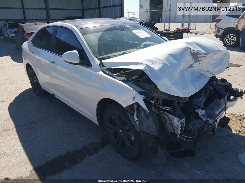 VOLKSWAGEN JETTA 2022, VIN 3VW7M7BU2NM012213