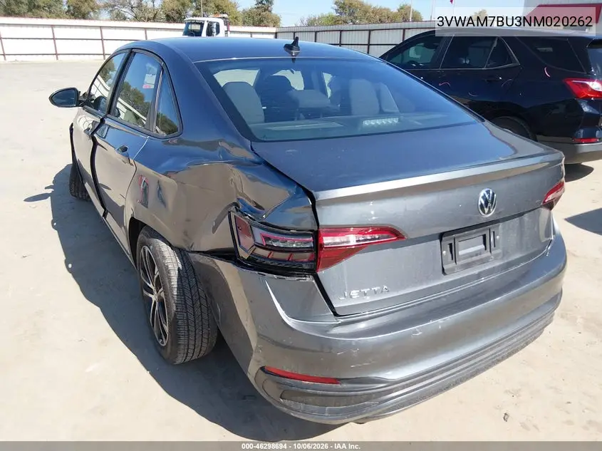 2022 VOLKSWAGEN JETTA VIN 3VWAM7BU3NM020262 — фото 3