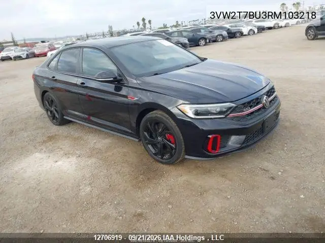 VOLKSWAGEN JETTA 2024, VIN 3VW2T7BU3RM103218
