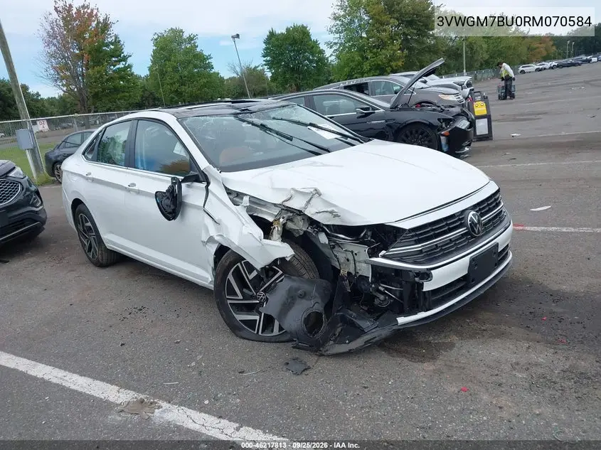 VOLKSWAGEN JETTA 2024, VIN 3VWGM7BU0RM070584
