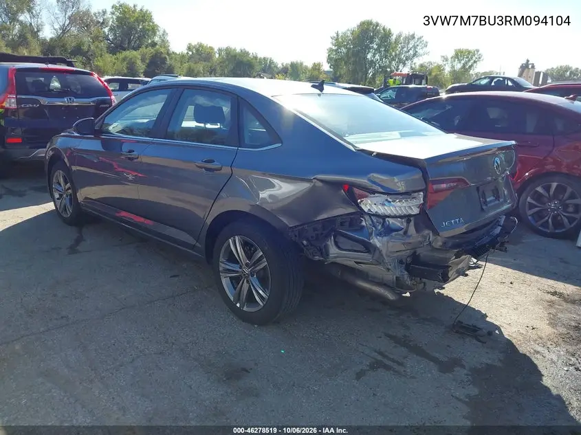 2024 VOLKSWAGEN JETTA VIN 3VW7M7BU3RM094104 — фото 3