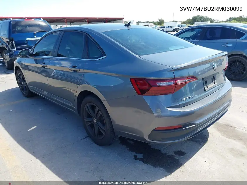 2024 VOLKSWAGEN JETTA VIN 3VW7M7BU2RM030099 — фото 3