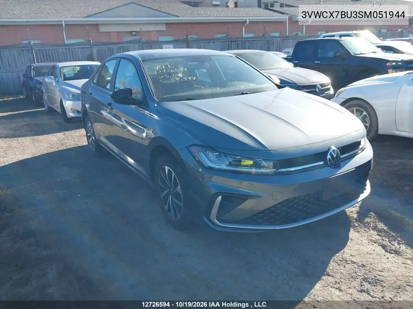 VOLKSWAGEN JETTA 2025, VIN 3VWCX7BU3SM051944