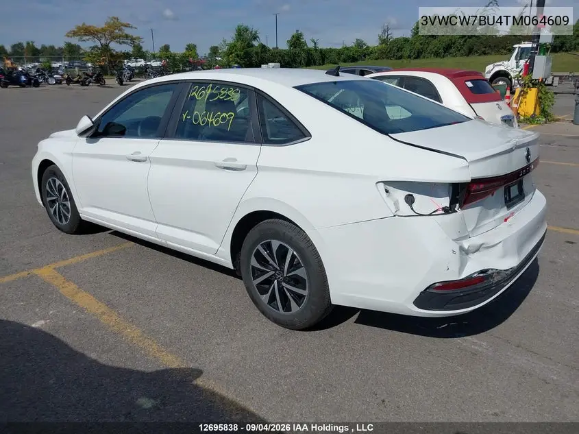 2026 VOLKSWAGEN JETTA VIN 3VWCW7BU4TM064609 — фото 3