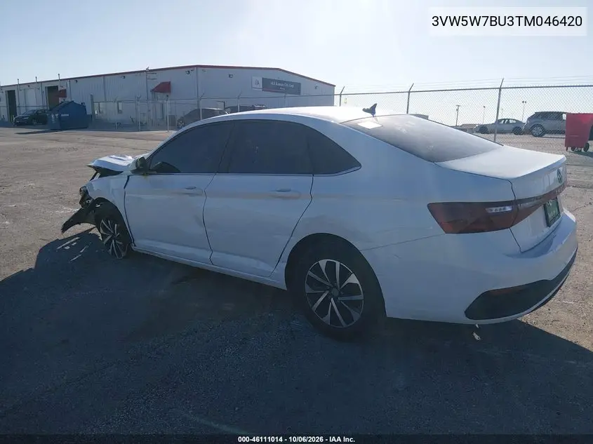 2026 VOLKSWAGEN JETTA VIN 3VW5W7BU3TM046420 — фото 3