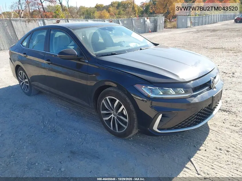 VOLKSWAGEN JETTA 2026, VIN 3VW7W7BU2TM043520
