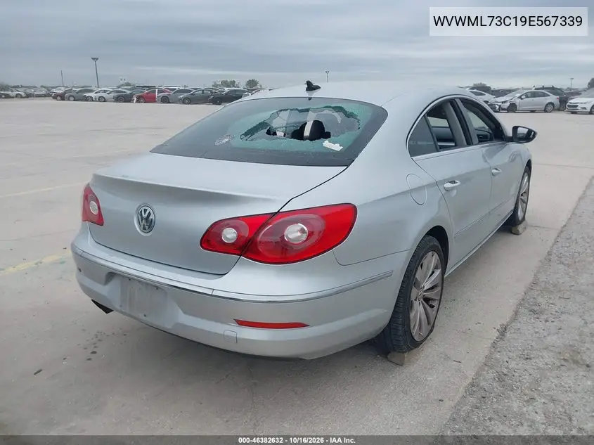 2009 VOLKSWAGEN PASSAT CC VIN WVWML73C19E567339 — фото 4