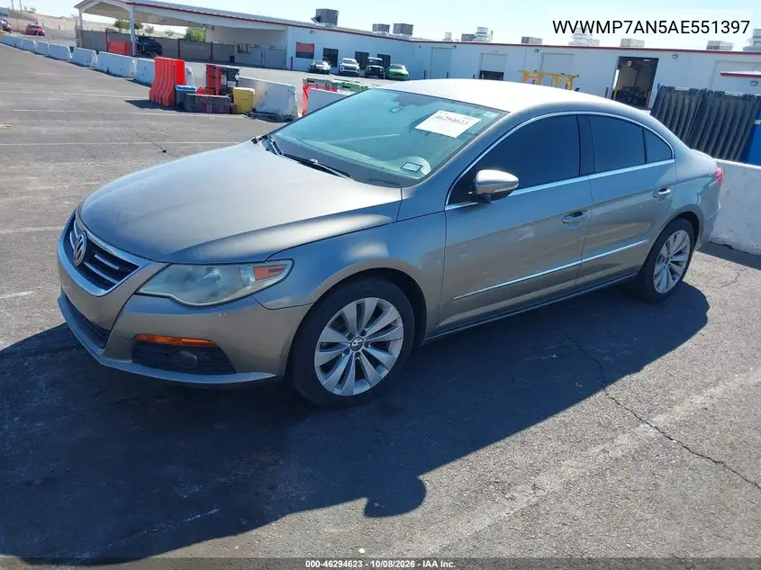 2010 VOLKSWAGEN PASSAT CC VIN WVWMP7AN5AE551397 — фото 2