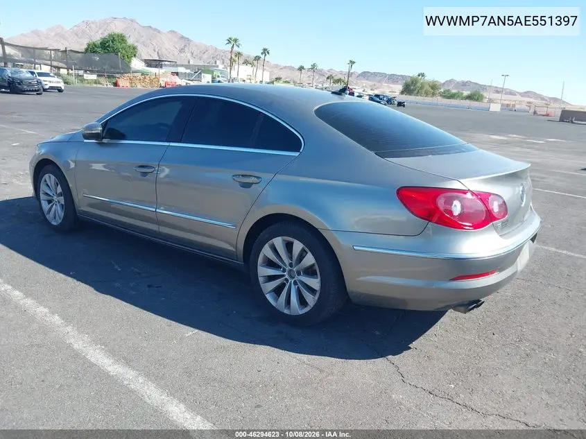 2010 VOLKSWAGEN PASSAT CC VIN WVWMP7AN5AE551397 — фото 3