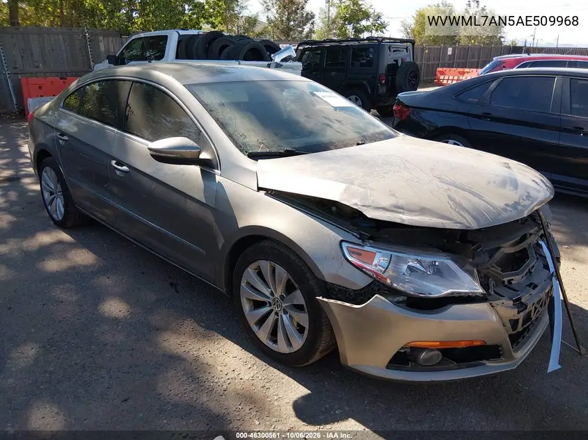 VOLKSWAGEN PASSAT CC 2010, VIN WVWML7AN5AE509968