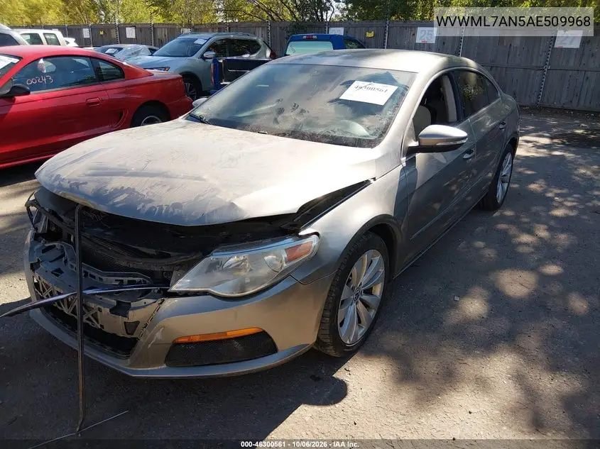 2010 VOLKSWAGEN PASSAT CC VIN WVWML7AN5AE509968 — фото 2