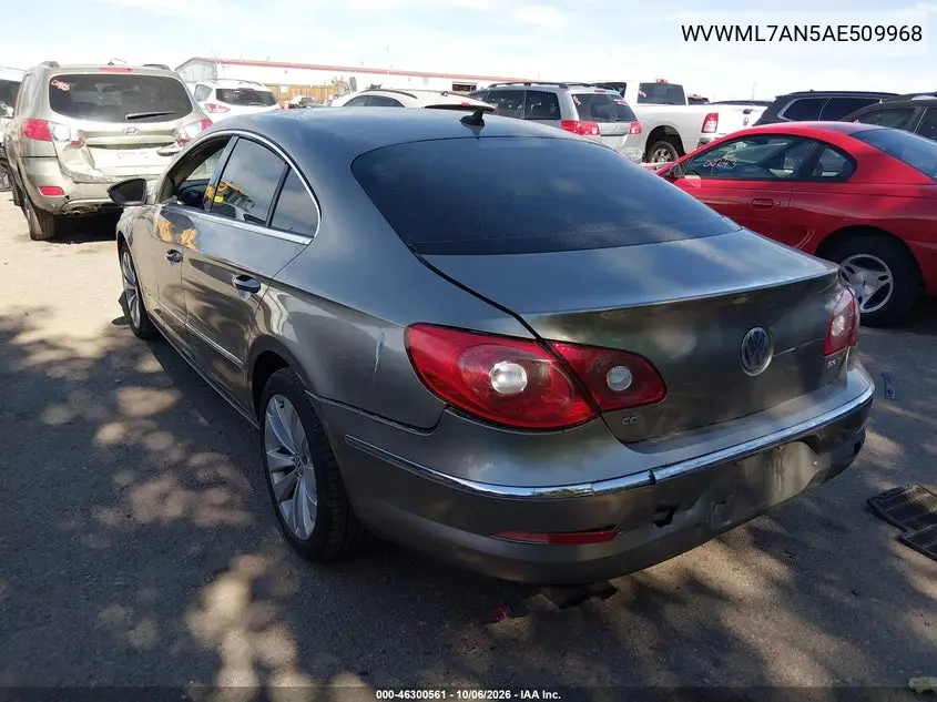 2010 VOLKSWAGEN PASSAT CC VIN WVWML7AN5AE509968 — фото 3
