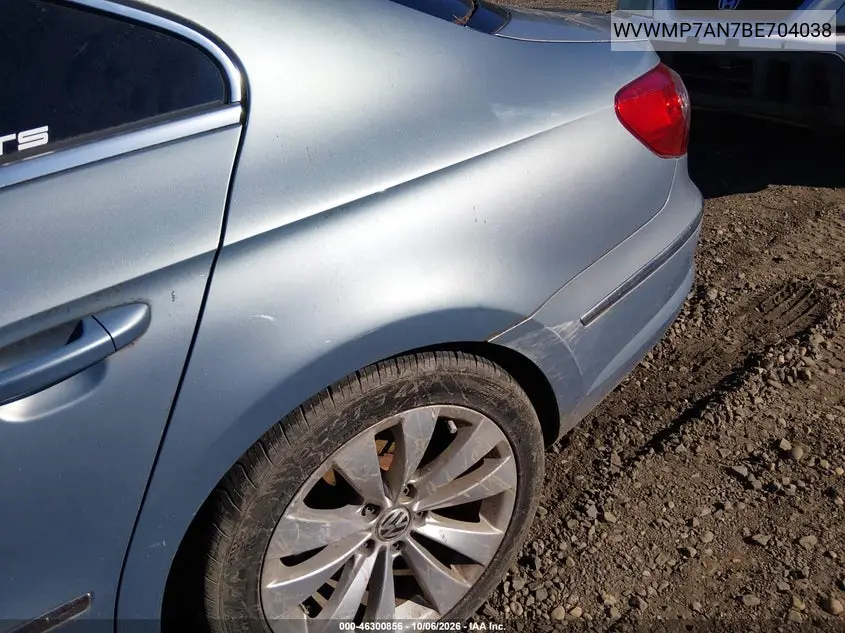 2011 VOLKSWAGEN PASSAT CC VIN WVWMP7AN7BE704038 — фото 6