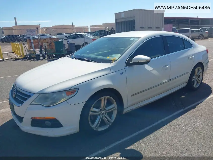 2012 VOLKSWAGEN PASSAT CC VIN WVWMP7AN6CE506486 — фото 2