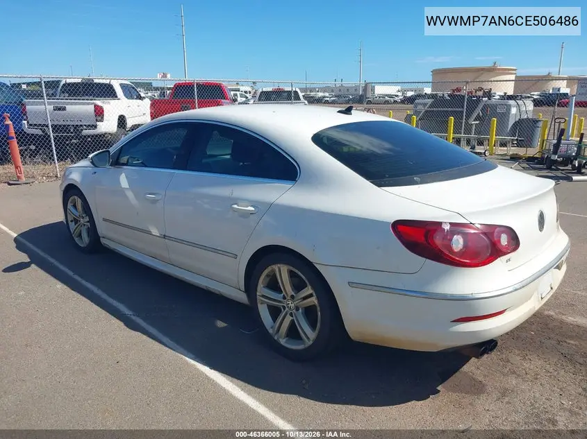 2012 VOLKSWAGEN PASSAT CC VIN WVWMP7AN6CE506486 — фото 3