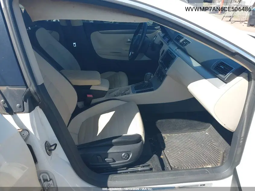 2012 VOLKSWAGEN PASSAT CC VIN WVWMP7AN6CE506486 — фото 5