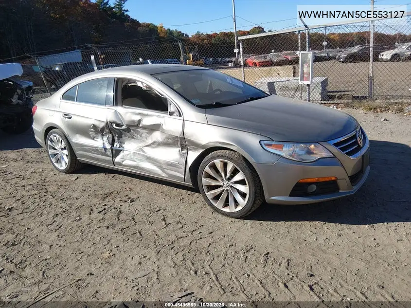 VOLKSWAGEN PASSAT CC 2012, VIN WVWHN7AN5CE553127