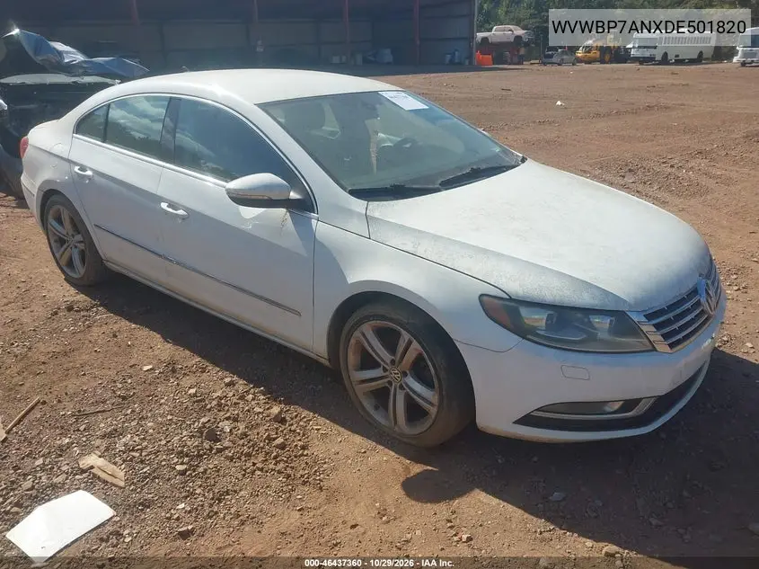 VOLKSWAGEN PASSAT CC 2013, VIN WVWBP7ANXDE501820