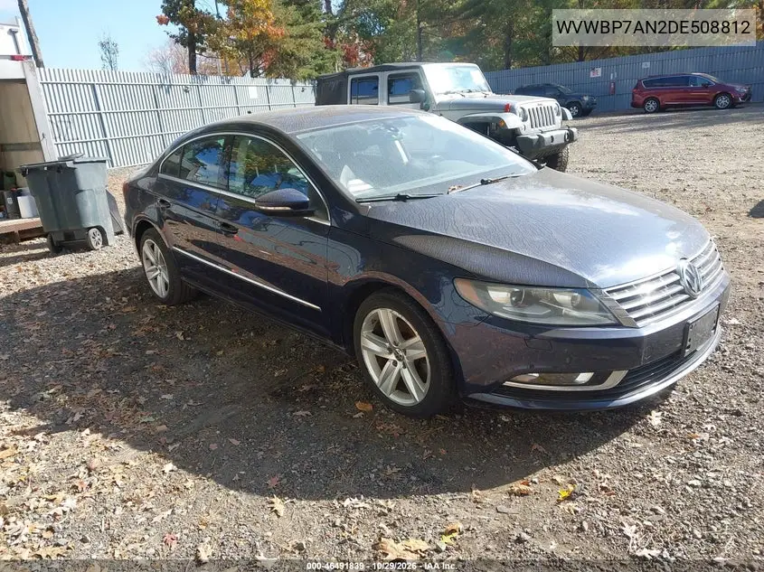VOLKSWAGEN PASSAT CC 2013, VIN WVWBP7AN2DE508812