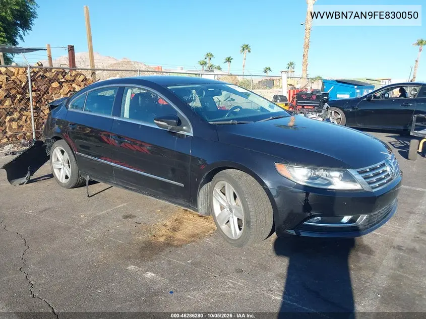 VOLKSWAGEN PASSAT CC 2015, VIN WVWBN7AN9FE830050