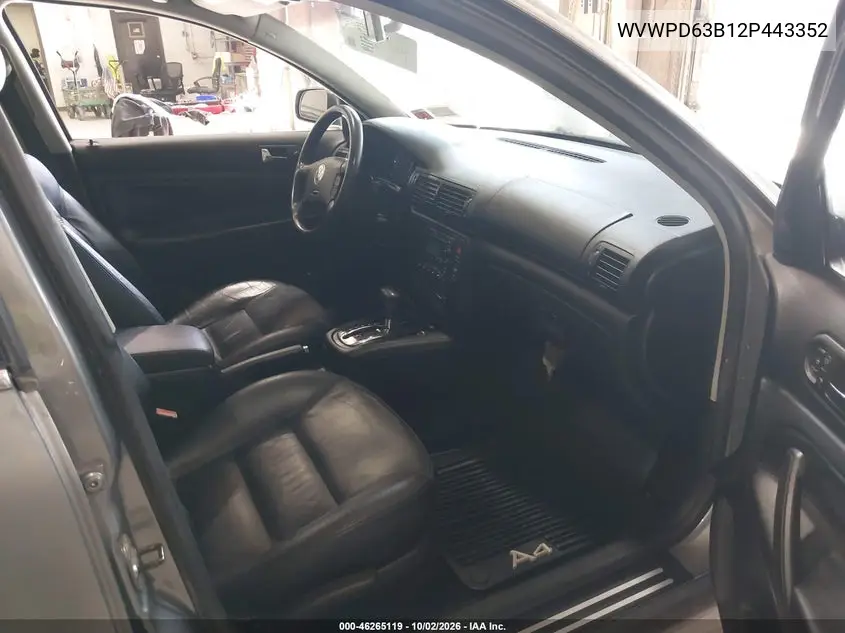 2002 VOLKSWAGEN PASSAT VIN WVWPD63B12P443352 — фото 5