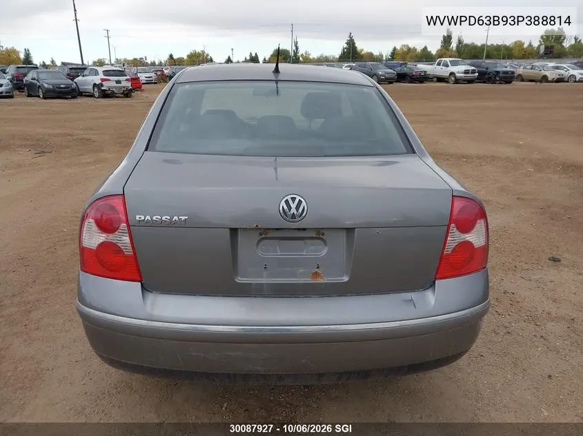 2003 VOLKSWAGEN PASSAT VIN WVWPD63B93P388814 — фото 14