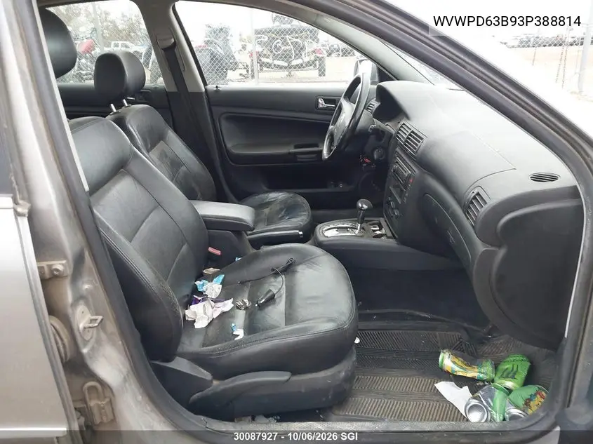 2003 VOLKSWAGEN PASSAT VIN WVWPD63B93P388814 — фото 5