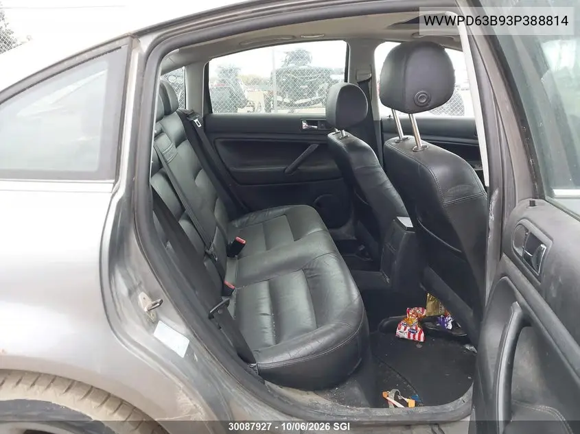 2003 VOLKSWAGEN PASSAT VIN WVWPD63B93P388814 — фото 8