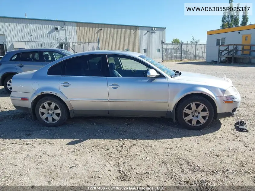 2005 VOLKSWAGEN PASSAT VIN WVWAD63B55P025337 — фото 13