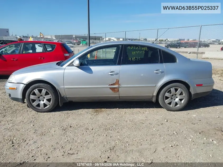 2005 VOLKSWAGEN PASSAT VIN WVWAD63B55P025337 — фото 14