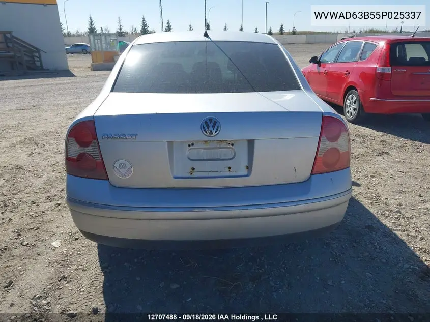 2005 VOLKSWAGEN PASSAT VIN WVWAD63B55P025337 — фото 16