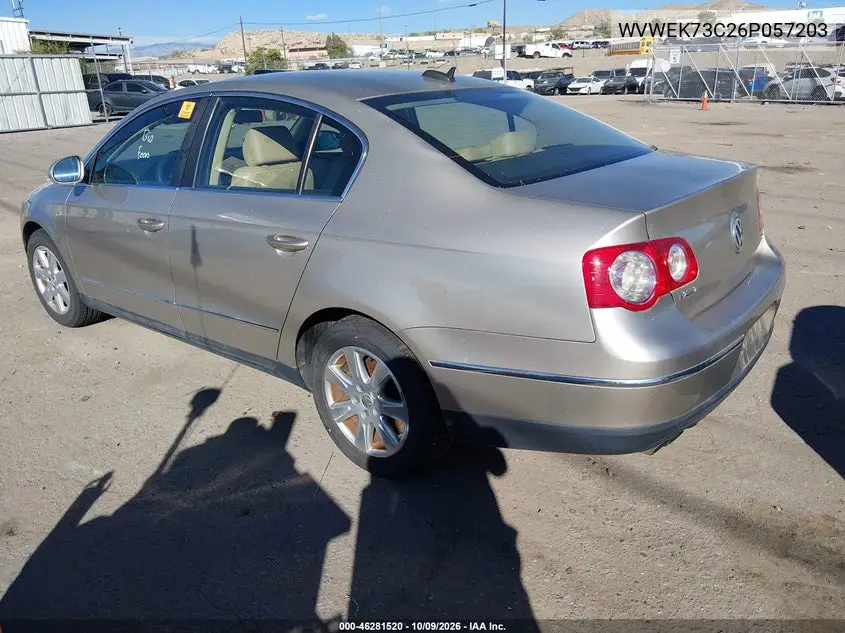 2006 VOLKSWAGEN PASSAT VIN WVWEK73C26P057203 — фото 3