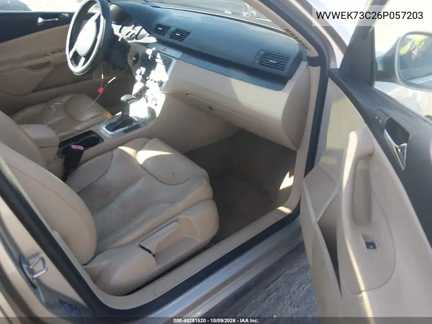 2006 VOLKSWAGEN PASSAT VIN WVWEK73C26P057203 — фото 5