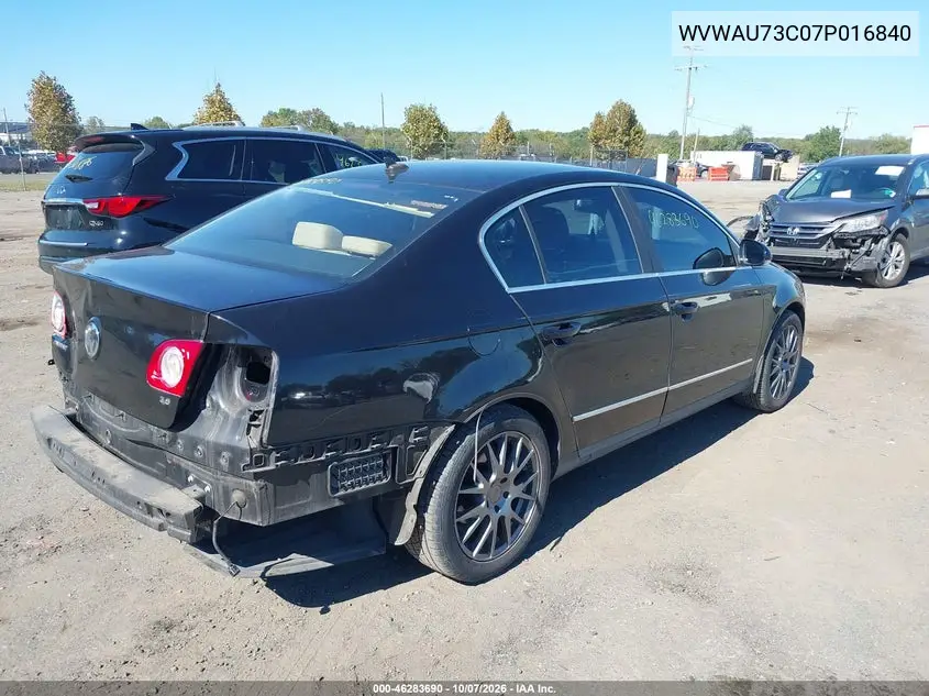 2007 VOLKSWAGEN PASSAT VIN WVWAU73C07P016840 — фото 4